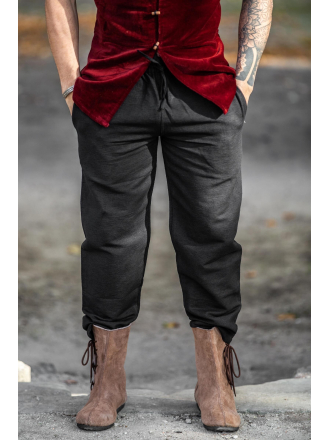 Trollfelsen Leonardo Carbone Mittelalter Gewandung Ritter Wikinger Hose Jören Schwarz _6_